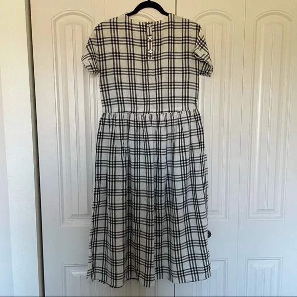 Rylee + Cru Black and White Plaid Midi Dress - Picture 4 of 10